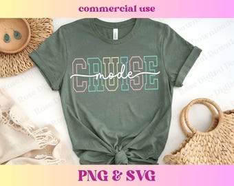 Modo Cruzeiro PNG SVG | Camiseta Vida na Praia | Design de sublimação para Viagem de Garotas em Alta | Download digital de férias Design de camiseta de verão em alta