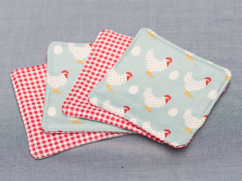 Make Your Own Cotton Fabric Coasters Pattern PDF DIY Easy Sewing Etsy