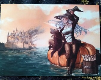 Autumn Witch Original Art Print