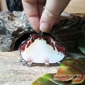 Cute Forest Rain Frog Acrylic Keychain