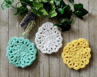 Crocheted Easter Egg Coasters: Spring Cotton Table Decor