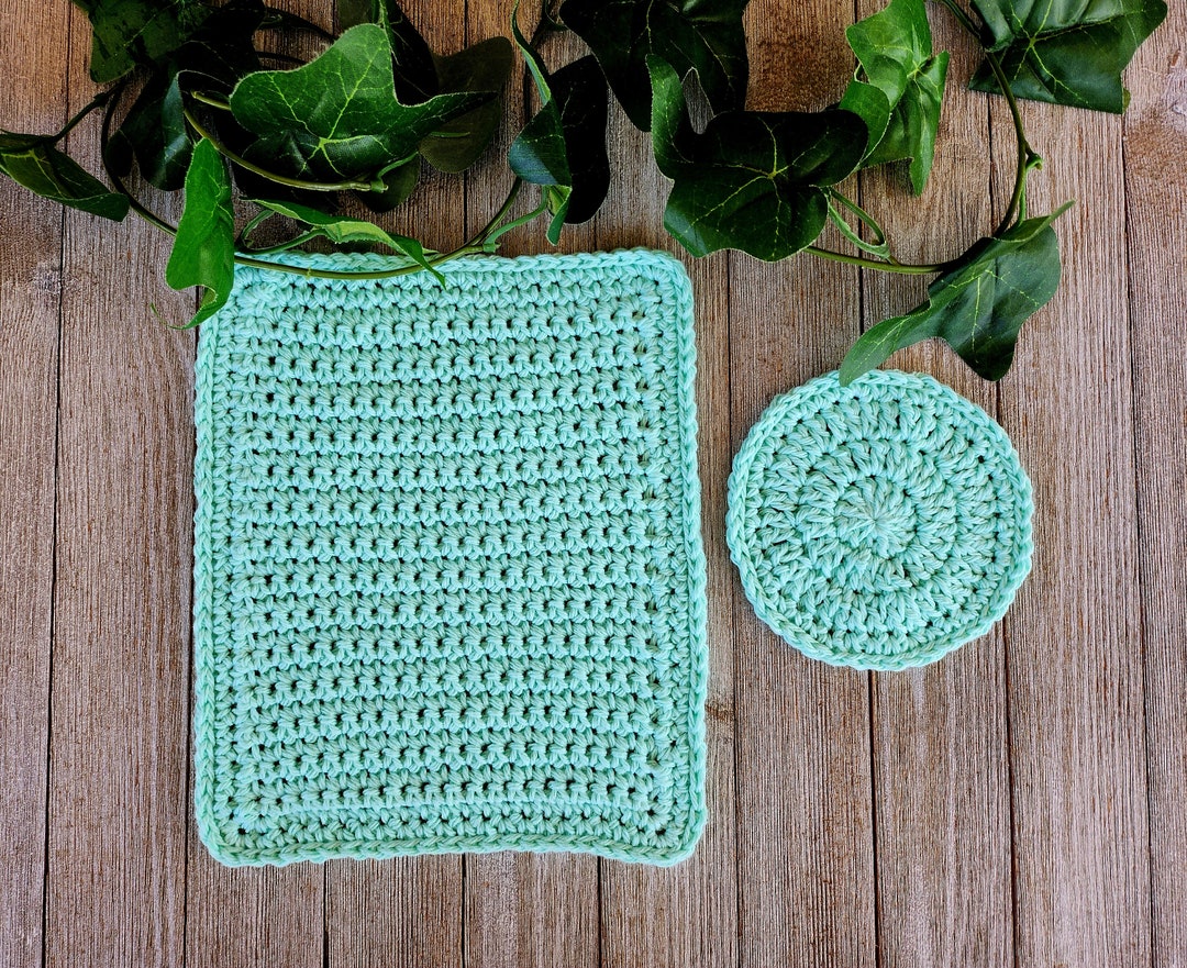 Crochet PATTERN Simple Textured Dishcloth and Coaster Etsy