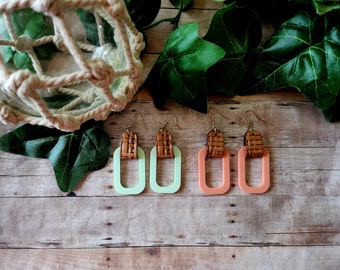 Acrylic Rectangle Hoop Earrings: Summer Statement Jewelry
