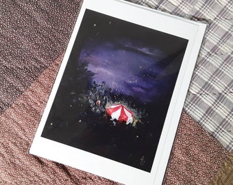 Night Circus Greeting Card Notecard 5x7 with envelope