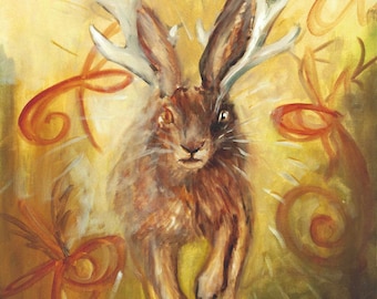 Spirit of the Jackalope 11"x 14" Art Print