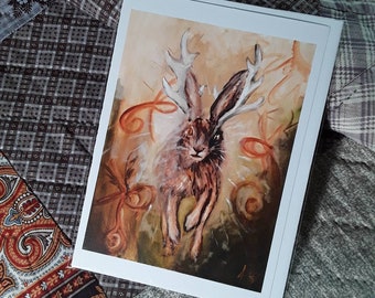 Spirit of the Jackalope Greeting Card Notecard with envelope 5×7