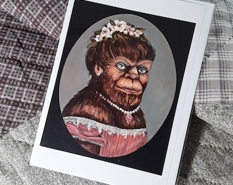 Greeting card Sassysquatch Bigfoot Sasquatch 5x7 with envelope