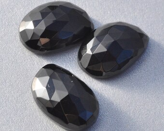 AAA Natural Black Spinel Rosecut Freeform Irregular Cabochon Gemstones