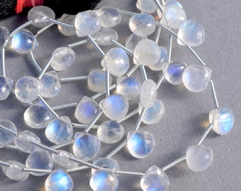 Gray Moonstone Faceted Pear Briolette Calibrated 7X15mm matched pair