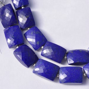 AAA Lapis Lazuli Faceted 10x14 Rectangle Gemstone Beads