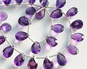 gemstone pear briolette for making jewelry Natural Ametrine faceted pear briolette 16x8-11x8 MM 18 Pieces,ametrine faceted pear briolette