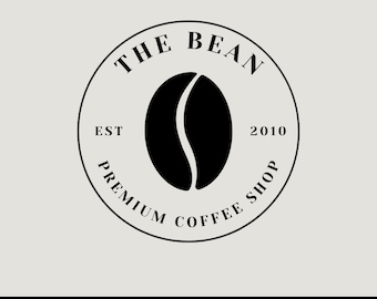 Bearbeitbares Coffee Shop Logo Design, minimalistische Canva Vorlage (Sofortdownload)