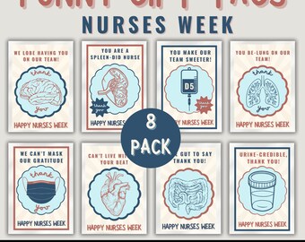 Funny Nurses Week Gift Tags, Healthcare Thank You (PDF Printable)