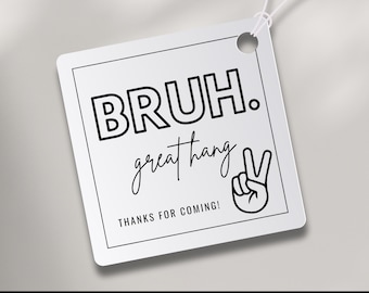 Cumpleaños de Bruh Monocromático Es mi cumpleaños Cumpleaños de adolescente Invitación de Bruh Cumpleaños de Bruh PDF Etiquetas de recuerdo imprimibles Descarga instantánea Preadolescente