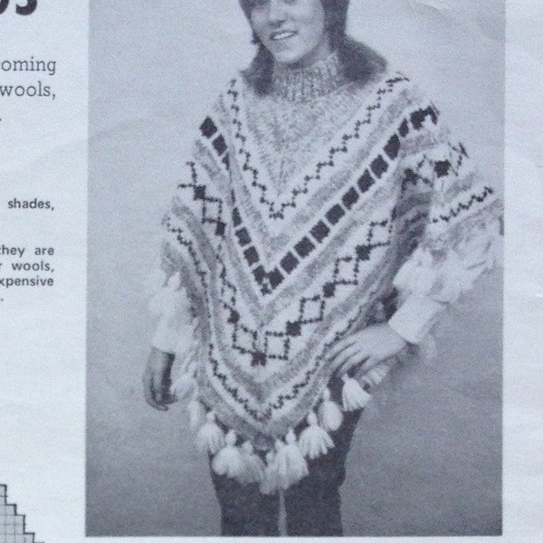 White Buffalo Poncho PDF Pattern Salish  Knitting  Native Canadian  West coast pullover Women's knit