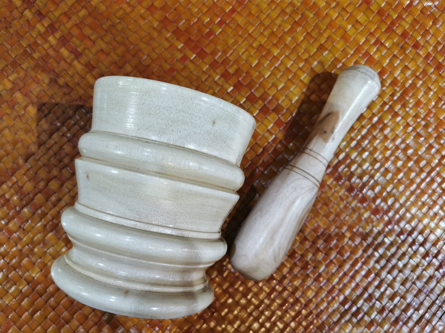 Mortero de madera y pestillo | Etsy