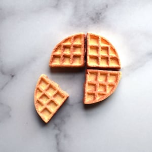 Waffle Magnets, Belgian Waffles, Brunch Gift, Home Office Decor, Refrigerator Magnets, Kitchen Decor, Gift for Friend, Dorm Room Decor