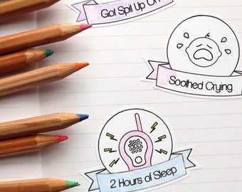 New Parent Award Stickers, Adult Coloring, Baby Shower Gift, First Time Parent, Newborn Milestones, Funny Gag Gift, New Mother, Father's Day