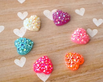 Unicorn Hearts, Fridge Magnets, Iridescent Hearts, Kitchen Decor, Whiteboard Magnet, Dorm Room Decor, Teacher Gift, Locker Magnets