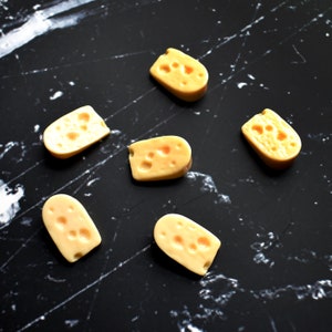 Swiss Cheese Magnets, Kitchen Decor, Refrigerator Magnets, Cheesy Gift, Home Office Decor, Cheese Lover, Wine Accessory, Cheese Wedge