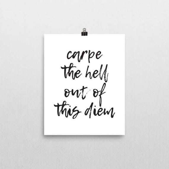 Carpe Diem Definition Print