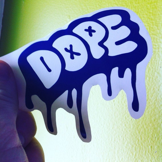 2 x Dope Spraypaint Drip Decal for bumper or window Etsy