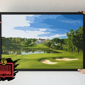 Golf Wall Art Gift For Him Wall Decor Golf Gift For Dad Home Decor For Golfer Golf Gifts For Men Fathers Day Gift Congressional Country Club
