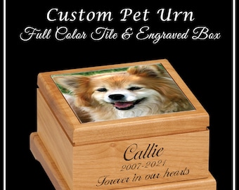 Custom Pet Urn, Pet Urn, Dog Urn, Cat Urn, Cremation Urn, Memorial Gifts, Pet Memorial, Dog Memorial, Cat Memorial, Engraved, Made in USA