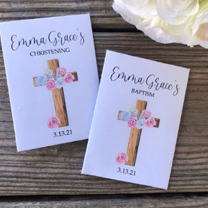 Christian Baby Shower Seed Packet Favor. Custom Seed Packets