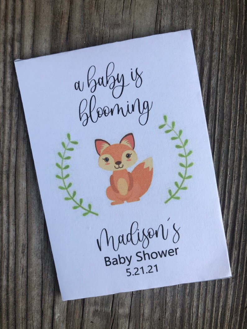 Baby Shower Seed Packets Woodland Baby Shower Favors Custom Etsy