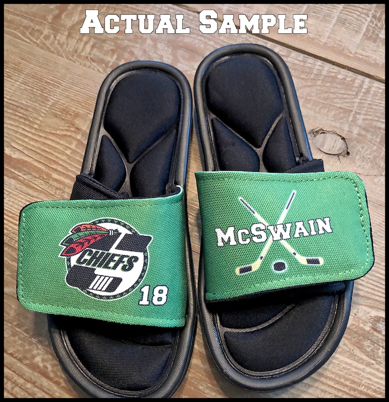 custom logo athletic slides