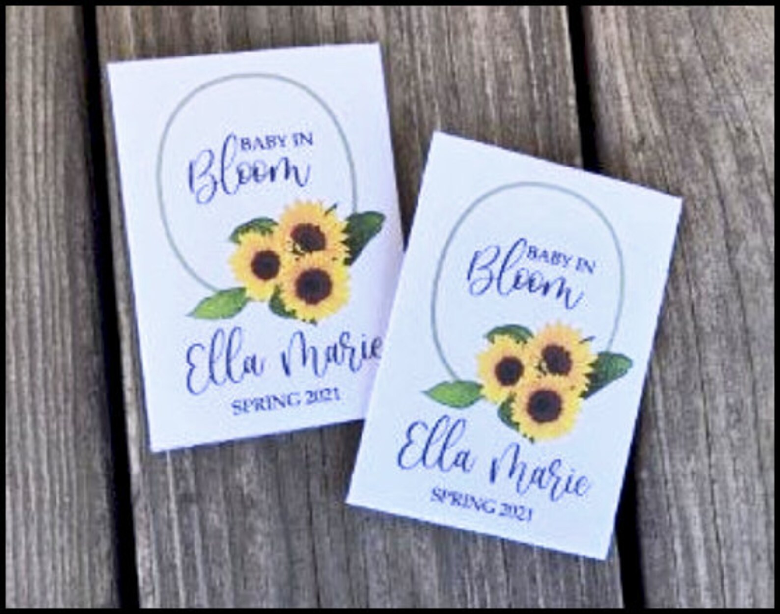 Baby Shower Seed Packets Personalized Sunflower Seed Packs Etsy