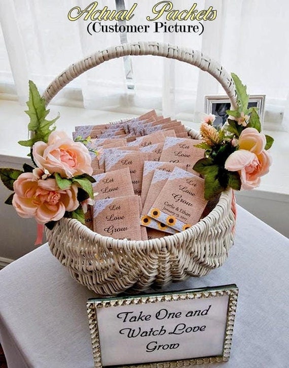 DIY Rustic Sunflower Seed Packet Wedding Favor Envelopes Custom Sunflower  Wedding Favor Personalized Seed Packets Woodsy Wedding Favor 
