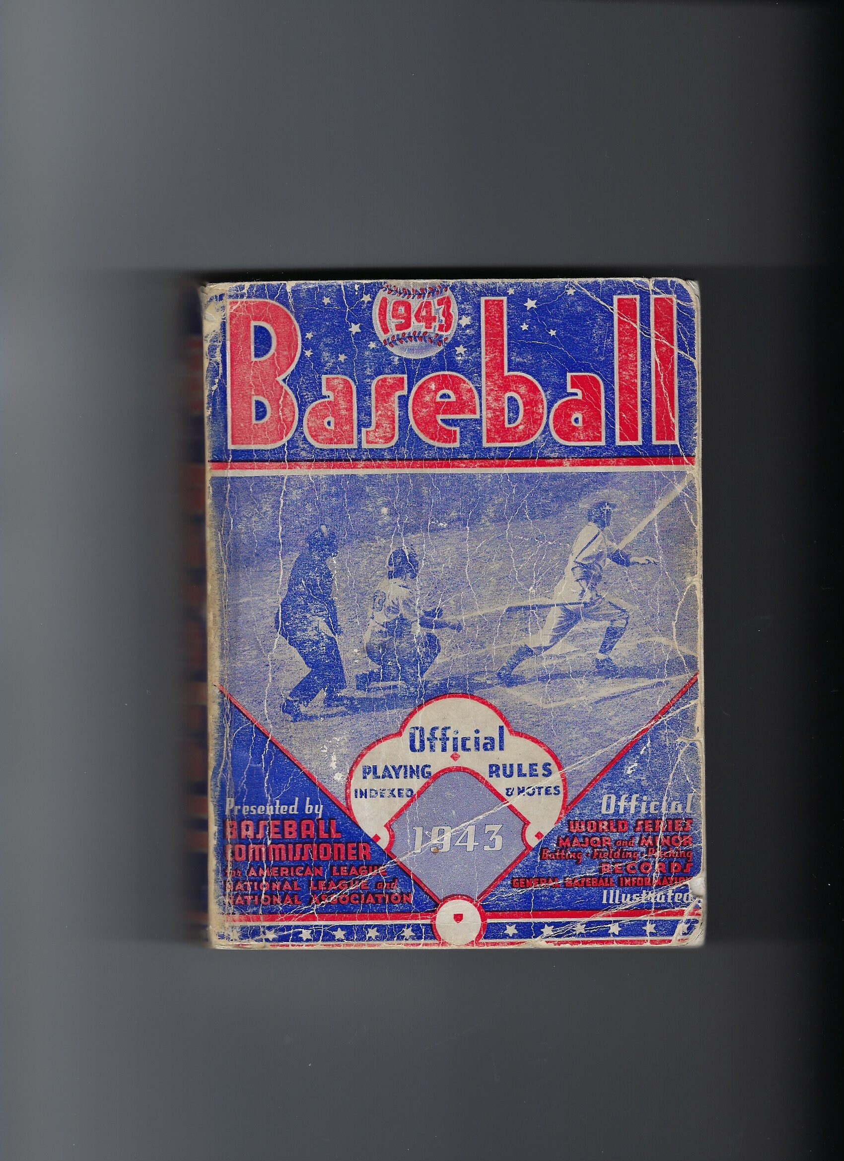 Original 1943 Baseball Official Playing Rules and Notes by Etsy