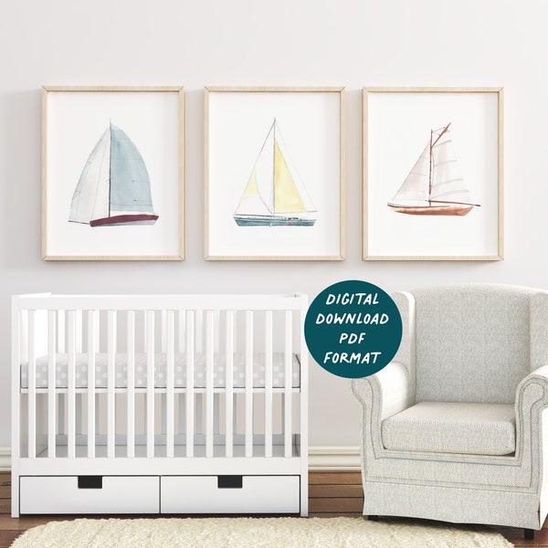 sailboat themed nursery decor