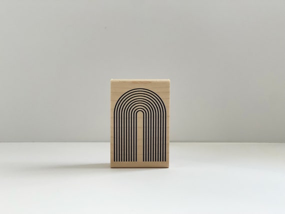 Arch Rubber Stamp: Mid-Century Modern Design, Textile Art
