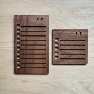 To Do Stencil Index Card and Square Sticky Note Sizes / Wood Stencils for Journaling, Task Tracking and More / Made in USA