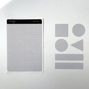 Grid Shapes Sticker Sheet 6 Kiss Cut Stickers on 4x6 Sheet - Etsy