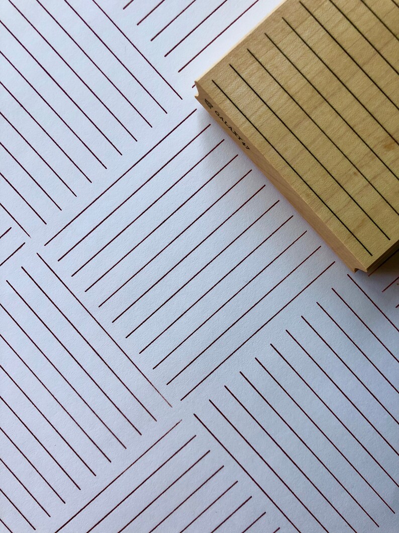 Set of 4 Large Rubber Stamps Line Set