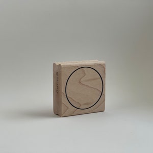 Circle Outline Shape Rubber Stamp - Size 003