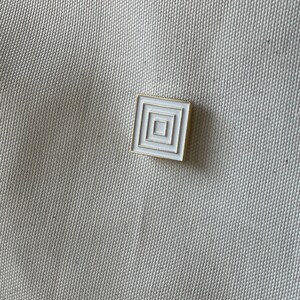 Nested Square Enamel Pin Minimalist Modern Design Lapel Tote Bag Pin image 3