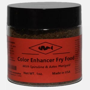 Color Enhancer Fish Fry Food With Spirulina and Aztec Marigold For Baby Tropical Fish Aquarium Snails and Shrimp