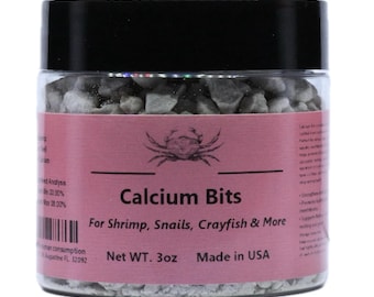 Calcium Supplement for Neocaridina Shrimp, Aquarium Snails, Crustaceans, Invertebrates and Other Aquatic Pets 3 oz