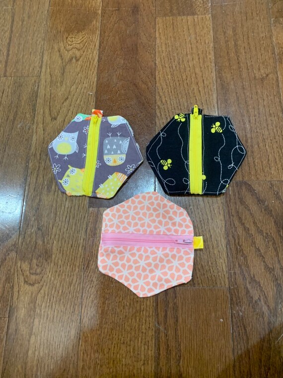 hexagon zipper pouch