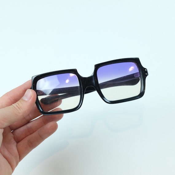 Vintage 70s BIG FRAMES frames - Black frames - Elt
