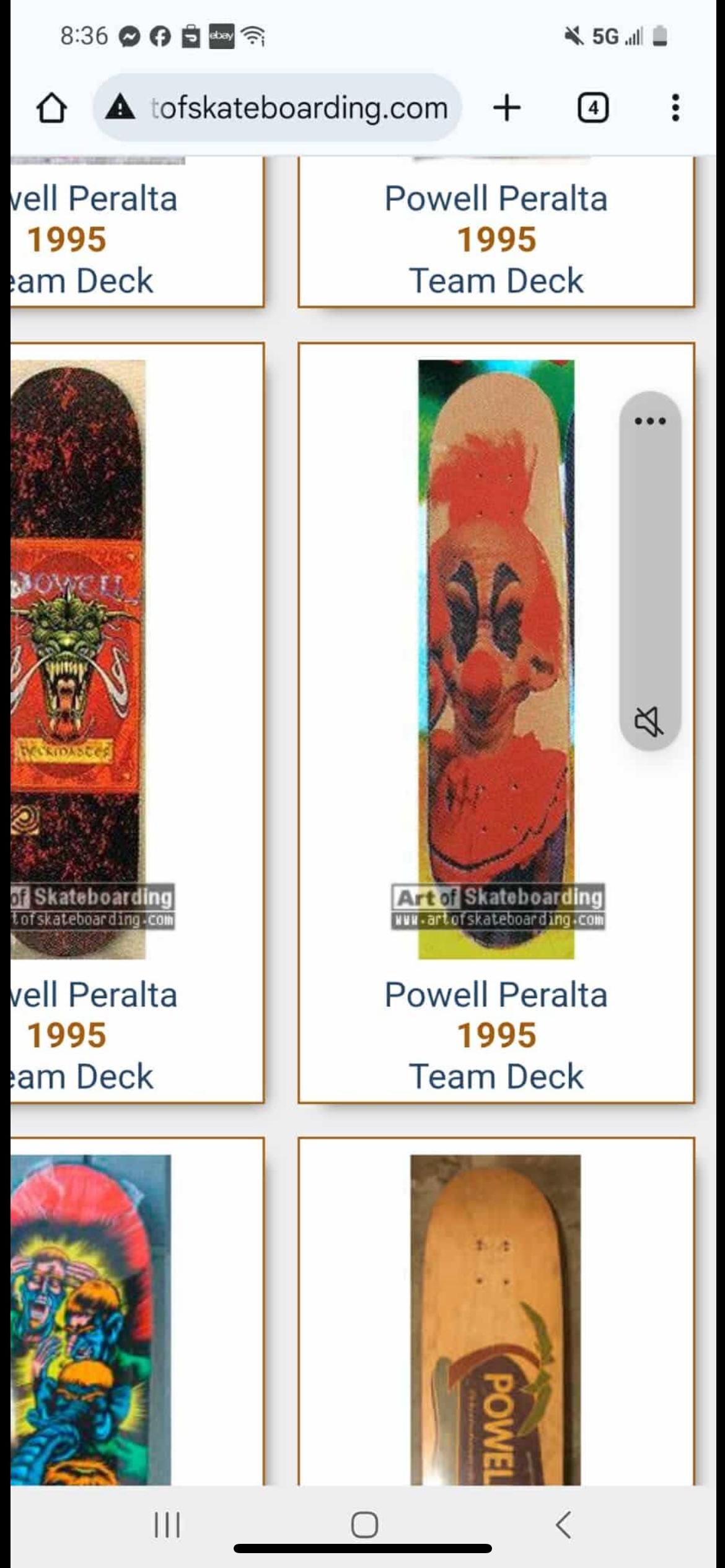 Rare Vintage 1995 Powell Peralta Clown Complete Skateboard - Team 
