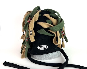 Vintage 1990s 90s Fun Ski Winter Fun Jester Dreadlock Fleece Hat