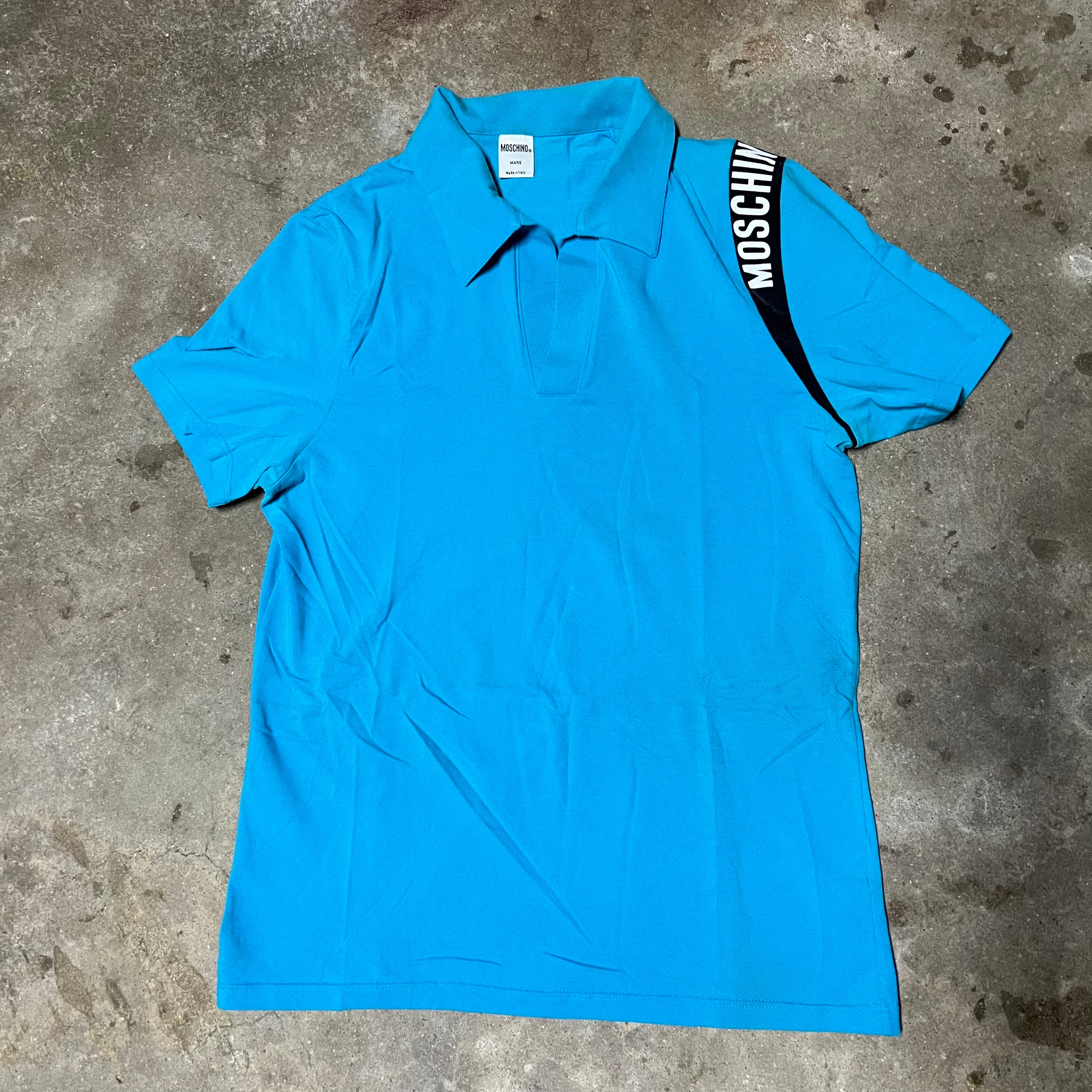Vintage MOSCHINO MARE Light Blue Polo 
