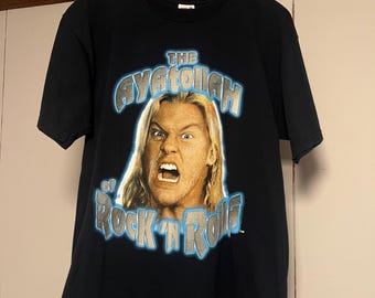 Chris Jericho クリスジェリコ Y2J WWF Tシャツ XL ヴィンテージ WWE クリス・ジェリコ シャツ メンズ XXL 2XL ブラック