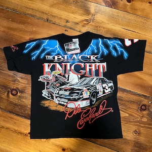 T-shirt Vintage NASCAR 2001 M&M's Racing Team - Taille XXL Blanc, Ken Schrader, Hanes, Neuf Sans étiquette